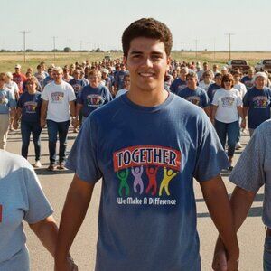 🌈 Vintage 90s Bleached Together Tee XL 👕